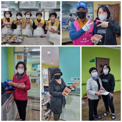 부활절 기념 자원봉사자 선물 나눔 이미지